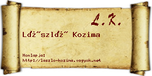 László Kozima névjegykártya
